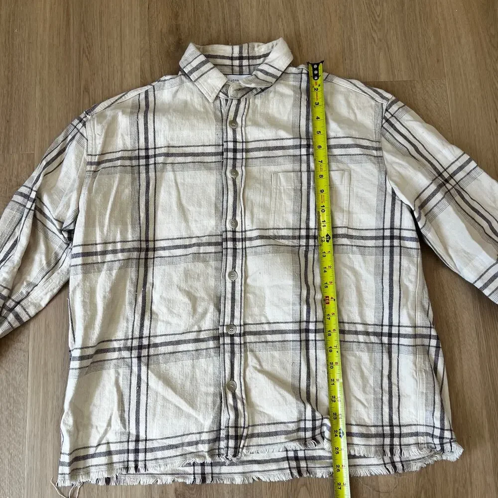 JOHN ELLIOTT Men's Hemi Oversized Shirt Size 2/M In Gobi Check